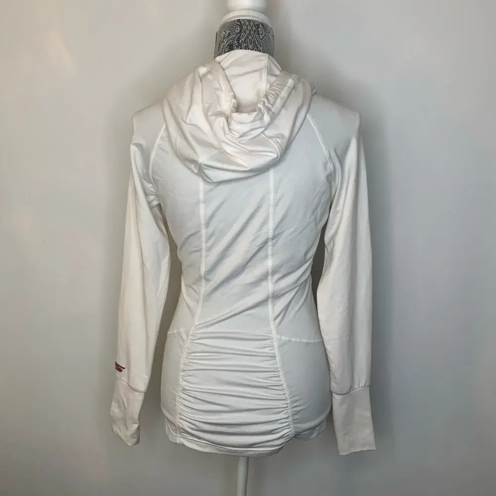 Skechers Activewear Womens Pullover Lightweight Hoodie in Cream Size XS